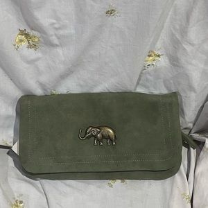 Brand New Francesca's Suede Elephant Wallet Wristlet